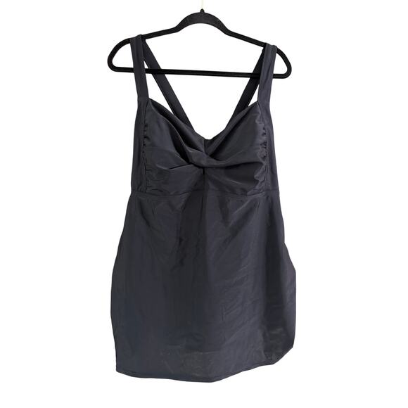 Motherhood Maternity Women's Plus Size Black Tankini Swim Top Size 3X New - Picture 1 of 4
